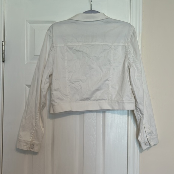 Calvin Klein White Cropped Jacket Large - Picture 5 of 10